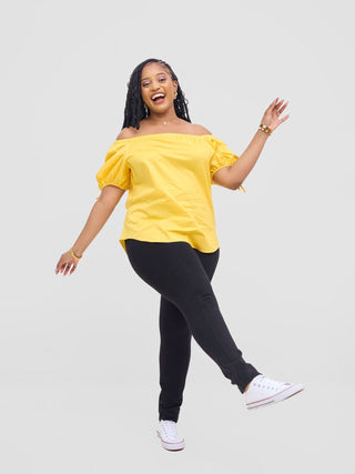 Safari Tawi Off - Shoulder Top - Yellow - Shopzetu