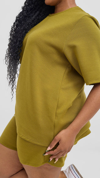 Shiv & Shikie X Safari Boxy T Shirt - Olive