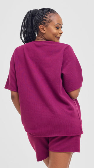 Shiv & Shikie X Safari Boxy T Shirt - Purple