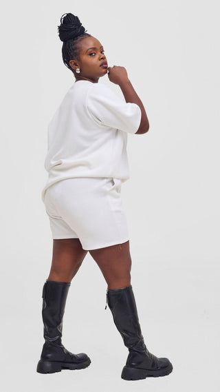 Shiv & Shikie X Safari Boxy T Shirt - White - Shopzetu