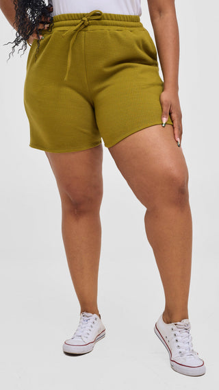 Shiv & Shikie X Safari Drawstring Shorts - Olive