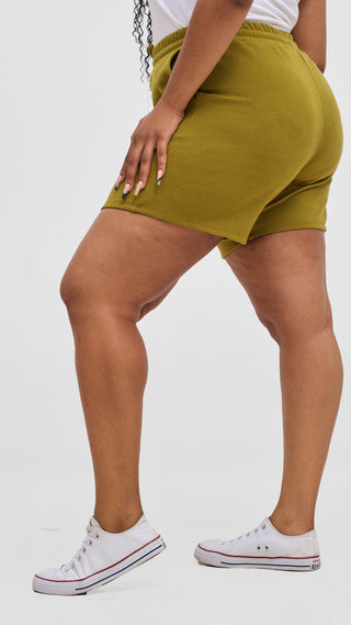 Shiv & Shikie X Safari Drawstring Shorts - Olive