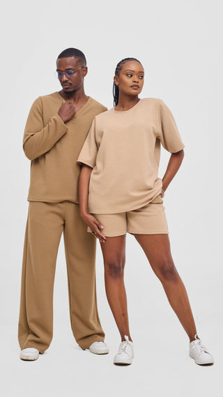 Shiv & Shikie X Safari Boxy T Shirt - Light Taupe