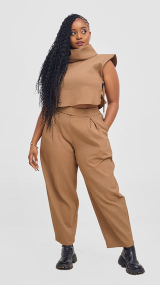 Shiv & Shikie X Safari Turtleneck Vest - Taupe