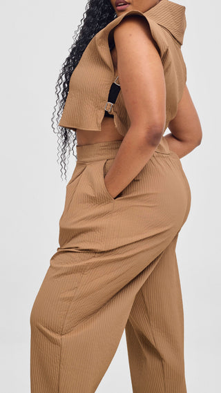 Shiv & Shikie X Safari Turtleneck Vest - Taupe