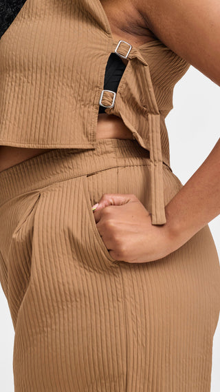 Shiv & Shikie X Safari Turtleneck Vest - Taupe