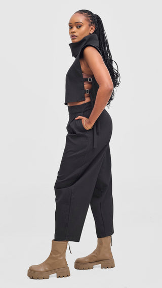 Shiv & Shikie X Safari Turtleneck Vest - Black