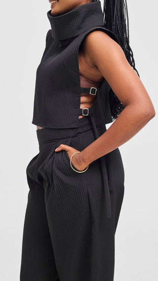 Shiv & Shikie X Safari Turtleneck Vest - Black