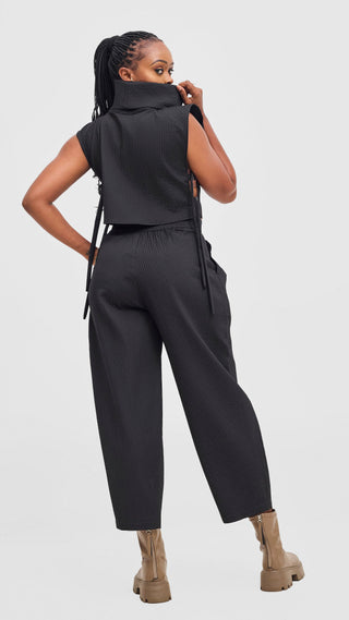 Shiv & Shikie X Safari Turtleneck Vest - Black