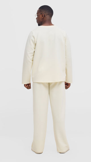 Shiv & Shikie X Safari V-Neck Long Sleeve T-shirt - Off White