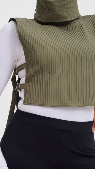 Shiv & Shikie X Safari Turtleneck Vest - Olive