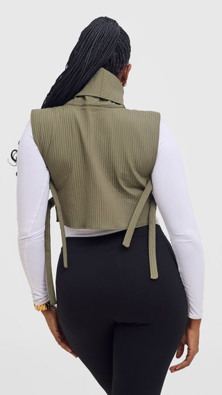 Shiv & Shikie X Safari Turtleneck Vest - Olive