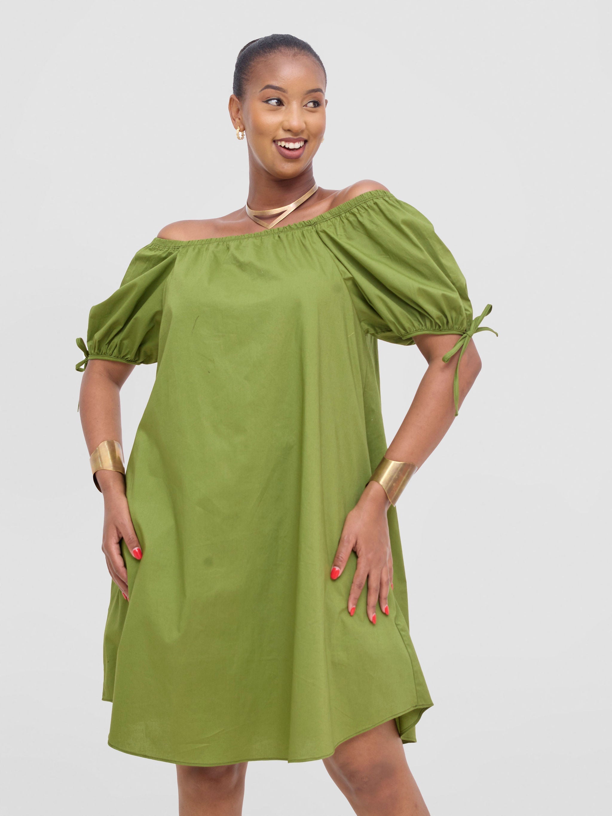 safari green dress Boden Women's Boat Neck Mix Dress in Green