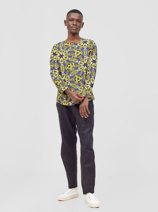 Safari Sizani Men' Kitenge Placket Shirt -