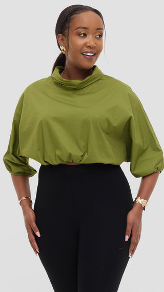 Safari Njano Cowl Top - Green