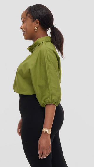 Safari Njano Cowl Top - Green