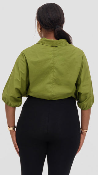 Safari Njano Cowl Top - Green