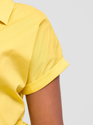 Safari Zene Drop Shoulder Top - Mustard - Shopzetu