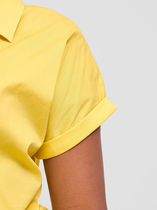 Safari Zene Drop Shoulder Top - Mustard