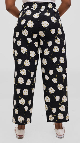 Safari by Vivo Zehra Barrel Pants - Black / White Print