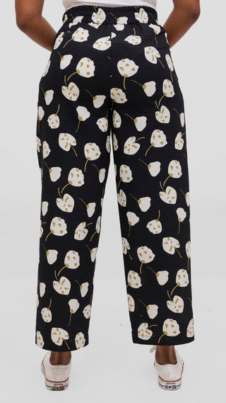 Safari by Vivo Zehra Barrel Pants - Black / White Print