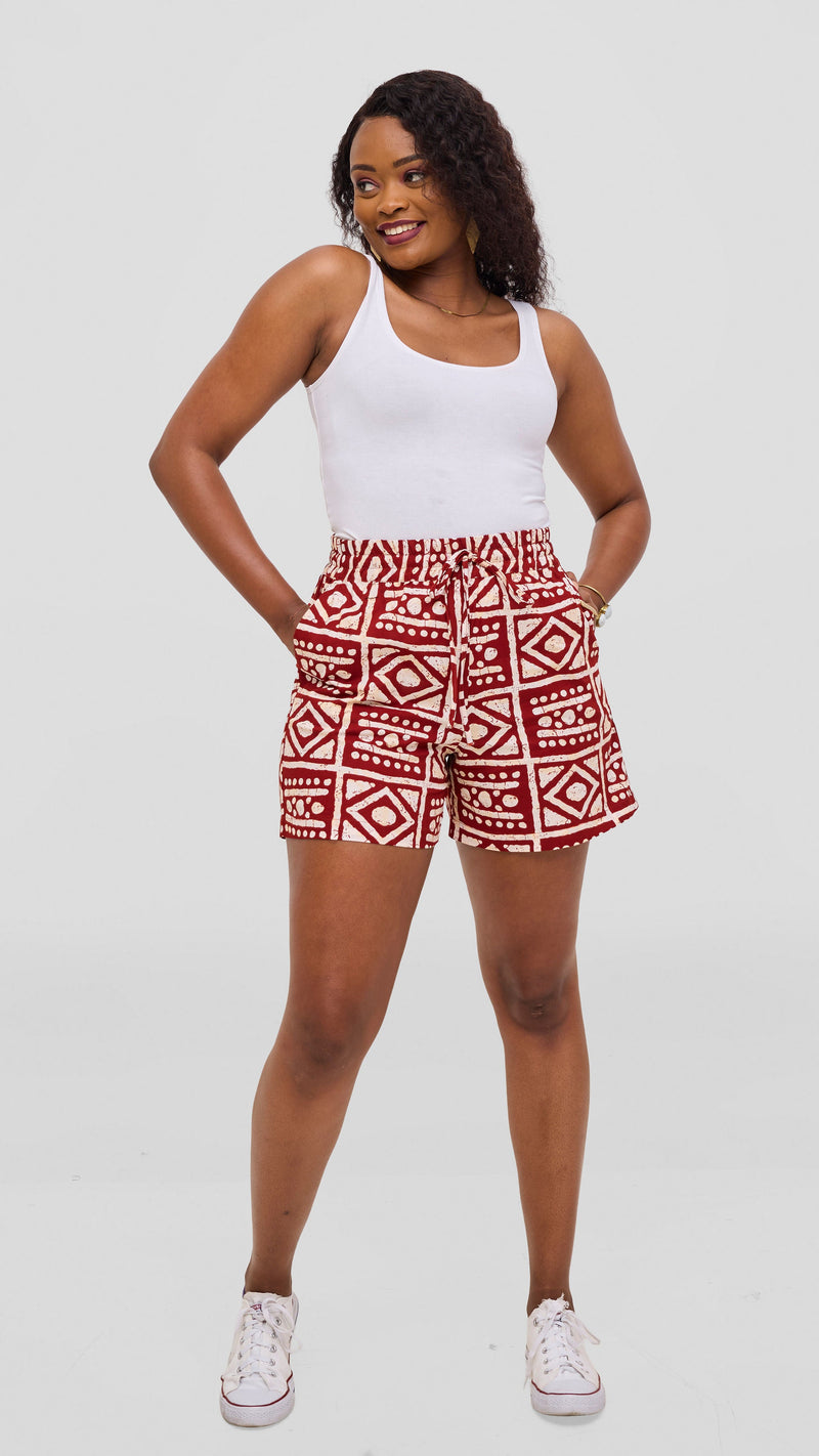 Safari by Vivo Zehra Kitenge Shorts - Taswi Print