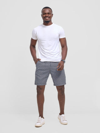 Safari Men Drawstring Shorts - Himo Print - Shopzetu