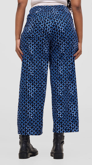 Safari Tara Barell Pants - Light Blue / Navy Dire Print