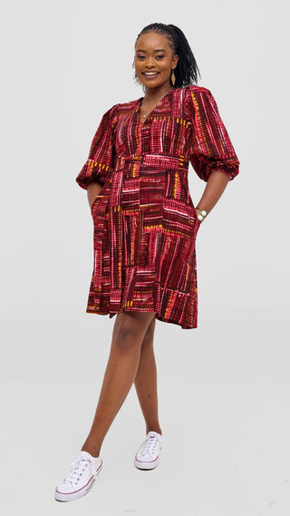 red safari dress Hollie Maxi Dress