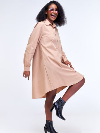 Safari Kaya Long Sleeve Shirt Dress -