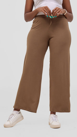 Safari Lounge Pants - Dark Tan - Shopzetu
