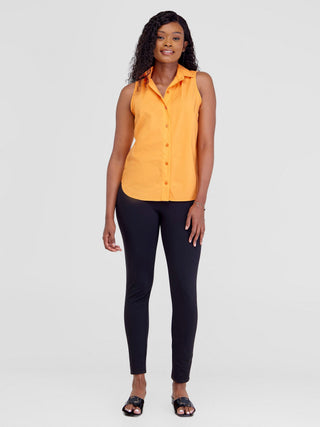 Safari Kamari Halter Shirt -  Orange