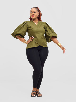 Safari Savannah Wrap Top - Hunters - Shopzetu