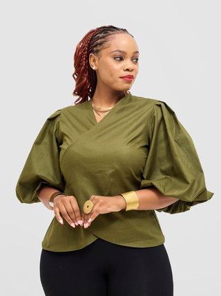 Safari Savannah Wrap Top - Hunters - Shopzetu