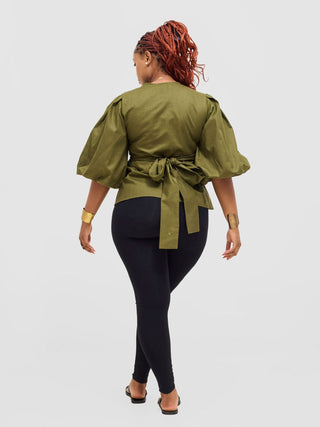 Safari Savannah Wrap Top - Hunters - Shopzetu
