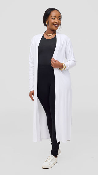 Safari Long Sleeve Waterfall - White