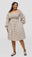 BEIGE / BLACK POLKA PRINT
