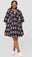 NAVY / PEACH JOHARI PRINT