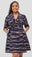 NAVY / BROWN CHIKU PRINT