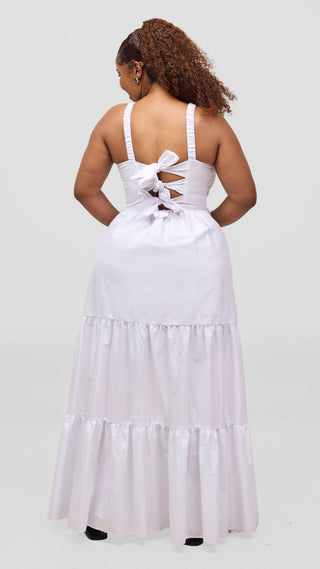 Safari Kikoy Tie Back Maxi Dress -