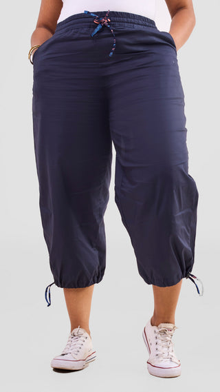 Safari Njano Joggers - Navy Blue / Tana Print