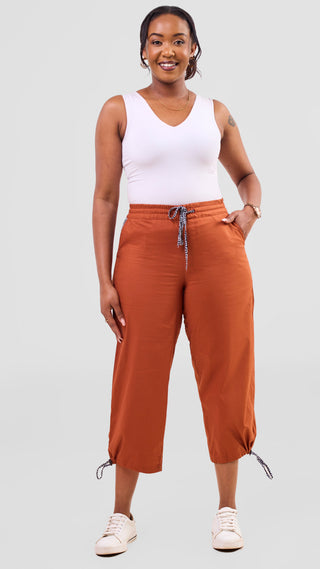 Safari Njano Joggers - Rust / Himo Print