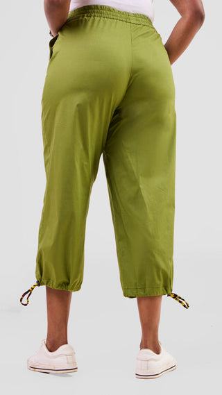 Safari Njano Joggers - Green / Tafo Print