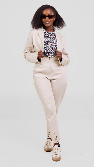 Safari Chui Jodhpur Pants - White Cloud