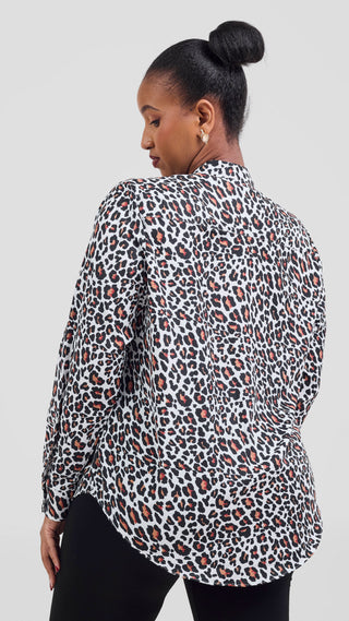 Safari Chui Placket Top - Chui Print