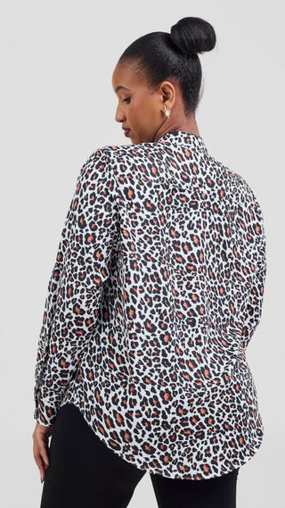 Safari Chui Placket Top - Chui Print