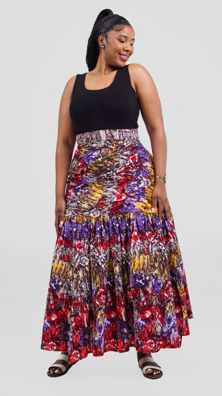 Safari Tafari Wrap Skirt - Mpiji Print