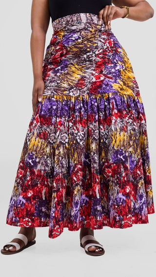 Safari Tafari Wrap Skirt - Mpiji Print