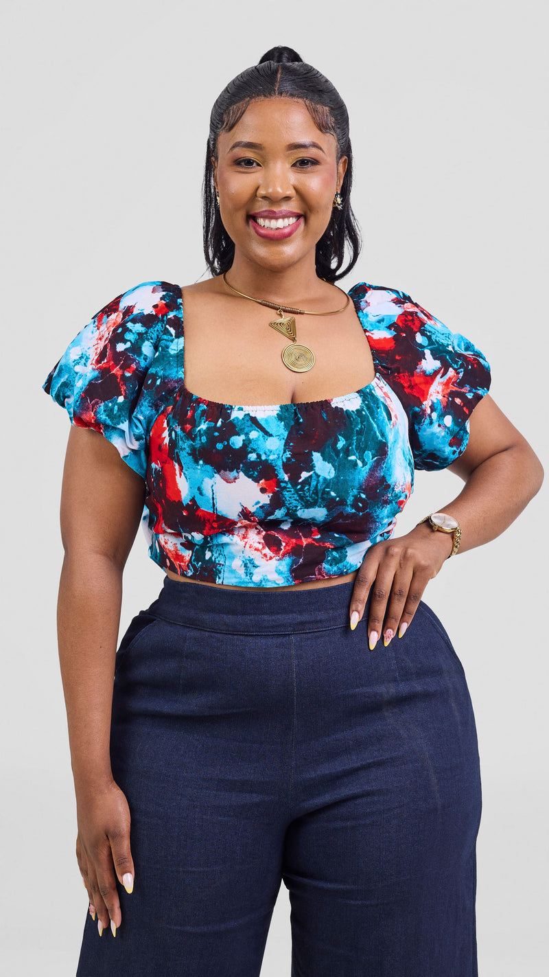 Safari Tafari Wrap Top - Cheli Print