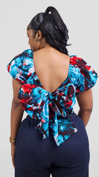 Safari Tafari Wrap Top - Cheli Print